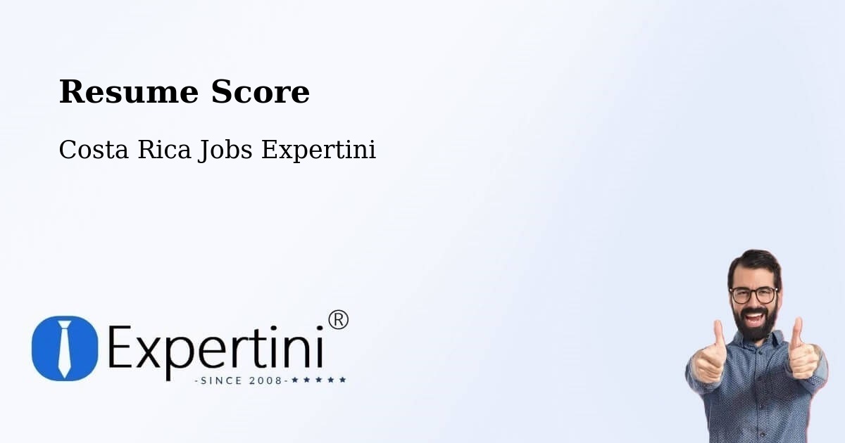 Resume Score & Job Description Match Tool – Cot - Costa Rica Jobs Expertini